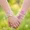 Wrapables Girls Princess Dress-Up Beaded Bracelet Jewelry for Party Favors, Goodie Bags, Birthday Parties (Set of 5), Food